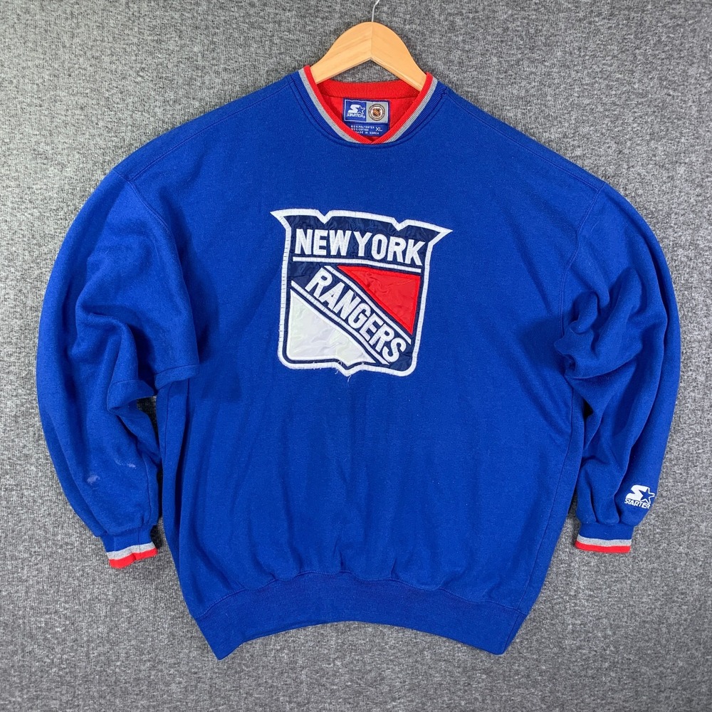 Vintage New York Rangers Sweatshirt Men Extra Large Starter NHL Hockey Sweater